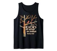 for God All Things are Possible Matthew 19:26 Tank Top