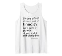 for God Did Not Give Us A Spirit of Timidity 2 Timothy 1:7 Tank Top