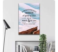 For God has not given us a spirit of fear 2 Timothy 1:7 canvas wall art
