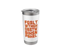 for God So Loved The World, Christian Scripture Faith Orange Stainless Steel Insulated Tumbler