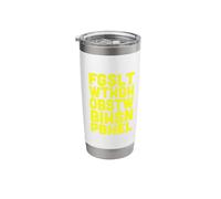 for God So Loved The World, Christian Scripture Faith Yellow Stainless Steel Insulated Tumbler