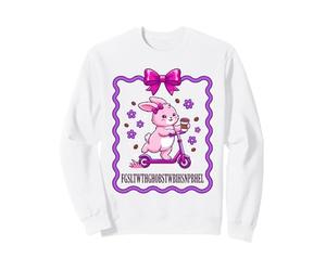 For God So Loved The World FGSLTWTHGHOB Pink Bunny Art Sweatshirt
