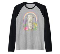 for God So Loved The World FGSLTWTHGOB Garden Snail Rainbow Raglan Baseball Tee