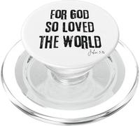 For God So Loved the World John 3:16 Bible Faith Salvation PopSockets PopGrip for MagSafe