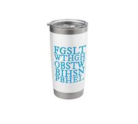 for God So Loved The World, John 3:16, Bible Verse, Blue Stainless Steel Insulated Tumbler