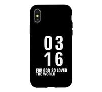 For God So Loved The World John 3 16 Bible Verse Christian Case for iPhone X/XS
