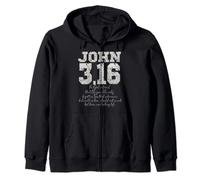 For God so Loved the World John 3.16 Bible Verse Christian Zip Hoodie