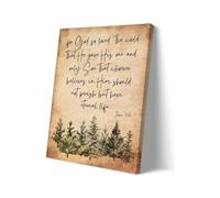 For God So Loved The World Wall Art John 3 16 Bible Verse That He Gave His Only Begotten Son Scripture Print Christian Home Wall Decor Gift(Unframed,08x12inch(20x30cm))