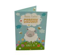 For Godson Cute Lamb With Bees Design Open Easter Card