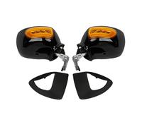For Goldwing 1800 For GL1800 2001-2012 2013 2014 2015 2016 2017 Motorcycle Side Rearview Mirror W/Turn Signal Motorcycle Mirrors(Black Orange)