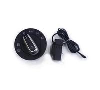 For Golf For MK5 MK6 For Passat B6 B7 CC For Touran For Caddy For Tiguan Chrome Headlight Switch 5ND941431B Add Auto Function Steering Wheel Acc Cruise Switch Button(Set)
