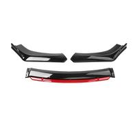 For Golf MK7.5 MK7 MK6 MK5 GTI GTD 2017-2021 Car Front Bumper Lip Splitter Canard Splitter Diffuser Body Kit Exterior Styling Of the Car(Black Red)