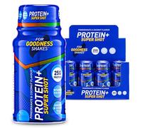 For Goodness Shakes Protein+ Super Shot, 25g Pure Protein, Pomegranate & Coconut Flavour, Carb-Free, 100 Calories, No Added Sugar, Vitamin D & Vitamin B12, Ready-To-Drink, Pack of 12 60ml shots