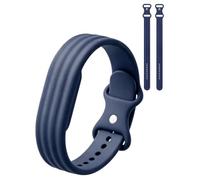 for Google Fitbit Air Nylon Band,Hook and Loop Strap Replacement,Breathable Sport Loop,Adjustable Woven Wristband for Fitbit Air Screenless Fitness Tracker,Non-Original (2, Silicone---Navy Blue)