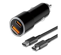 For Google Pixel 10/10 Pro /10 Pro XL /10 Pro Fold Car Charger, USB C 38W 12V USB Socket [USBC 20W+QC 18W] 60W USB C Cable PD3.0 Car Phone Charger Cigarette Lighter USB charger