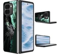 for Google Pixel 10 Pro Fold Case 2025 Slim Lightweight Hard PC Shook Proof Protective Phone Case Cover for Google Pixel 10 Pro Fold 8 inch - a Black Cat
