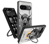 for Google Pixel 10 Pro / Pixel 10 Case with 360° Spin Magnetic Stand (Ring Holder), Compatible with MagSafe, Shockproof Rugged Protective Cover Case，Enhanced Camera Protection,Highland Cow Ox Cattle