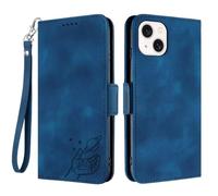 for Google Pixel 6A Case, Google Pixel 6A Cover Shockproof PU Leather Embossed Flower Flip Book Wallet With Kickstand Card Holder Protective Cover for Google Pixel 6A blue