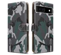 for Google Pixel 8A Case - Leather Wallet Phone Case, Magnetic Book Flip Folio Cover [Card Slots] and [Kickstand] Case Compatible with Google Pixel 8A - Camouflage