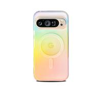 for Google Pixel 9/ Pixel 9 Pro Case 6.3" Magnetic Compatible with Magsafe Iridescent Holographic Laser Gradient Color Luxury Shockproof Bumper Soft Acrylic Matte Phone Cover for Women Men