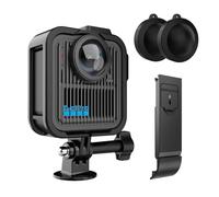 for GoPro Max 2 Plastic Protective Frame with Grooves for Accessories,Lens Protective Cover for GoPro Max2,A Bracket with 1/4 Screw Holes,Battery Side Cover(Black)