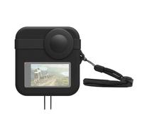 for GoPro Max Dual Lens Caps Case + Body Silicone Protective Case(Black)