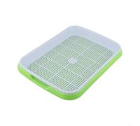 For Grain Sprouter Germination Tray with Efficient Growth Environment, Stackable Nursery Tray for For Grain, Herb, Vegetable, and Microgreen Sprouting (Green)