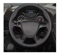 For Grand For Tourneo Car Steering Wheel Cover | Wheel Protector Cover Braid Non-slip Car Steering Wheel Cover DIY Black Leather(Black thread)