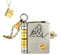 For Granddaughter - A Link That Can Never Be Undone Book Necklace, Personalized Granddaughter Book Necklace, Chapter book necklace for granddaughter Gifts (Gold Silver)