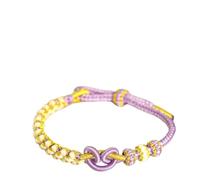 For Granddaughter - A Link That Can Never Be Undone I'll Be There for The Highs And Lows Peach Blossom Knot Braided Bracelet, Granddaughter Adjustable Bracelets from Grandma (purple)
