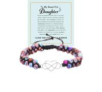 For Granddaughter - A Link That Can Never Be Undone Peach Blossom Knot Bracelet, Granddaughter Bracelet from Grandma Always Be Brave And Be Strong Adjustable Braided Bracelets for Women Jewelry