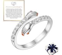 For Granddaughter - Filled It with My Love and Light Hug Ring, Adjustable Hug Rings for Granddaughter Daughter, Grandma for Granddaughter Christmas Birthday Gift