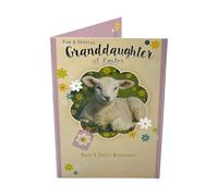 For Granddaughter Lamb Design Easter Card