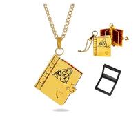 For Granddaughter -The Most Beautiful Chapter Book Necklace, Hencethus Book Necklace, Granddaughter Books Necklaces from Grandma (Gold-1)