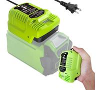 for Greenworks 40V Battery Charger,Portable Mini Charger Adapter,Replacement Charger Compatible with 29482 29462 29472 BAF702 L-300 BAF704 BAF705Compatible with 40V G-MAX Power Tools(not for 24V)