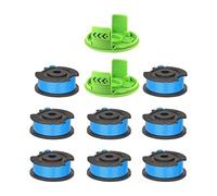 For Greenworks G24LT Trimmer Spool Lines, 1.65mm dia 4.9m long Line String Trimmer Spool, Grass Trimmer Line for Greenworks 24V Lawn Trimmers G24LT, G24LTK2, G24LT30M, G24LT30MK2 (8 Spool+2 Cover)