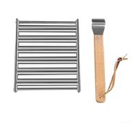 For Grilling Tool Hot Dog Roller with Wooden Handle Designed for Evenly Roasting Sausages and Chicken on BBQ (Sausage Roller RackA)