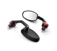 For Grom Msx125 Cb 400sf R650r 125r Cnc Motorcycle 7/8" Handle Bar End Aluminum Rearview Mirrors Motorcycle Rearview Mirror(RED)