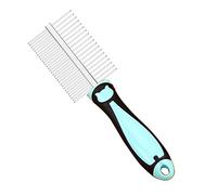 For Grooming Combs Steel Rounded Teeth To Remove Tangles & Dirt For Dog Pet Metal Combs With 2-Side Wide & Dense Pin Steel Pet Dog Grooming Metal Professional Hair Fleas Long Short Hair