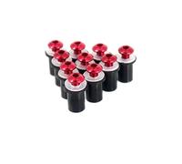 For GS 1200 For Adventure F650GS R1200R LC F800GS G310GS 5mm 10Pieces Motorcycle Windscreen Bolts Screws Nut Fastener Fairing Bolt Kit(RED)