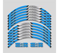 for GSR 600 GSR600 GSR Motorcycle Front and Rear Wheels Edge Outer Rim Sticker Reflective Stripe Wheel Decals