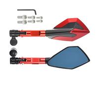 For GSXS750 GSXS1000 GSXS 1000 750 Universial 8mm 10mm Motorcycle CNC Mirror Racing Sport Bike Rear View Blue Red Mirrors(Red)