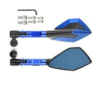 For GSXS750 GSXS1000 GSXS 1000 750 Universial 8mm 10mm Motorcycle CNC Mirror Racing Sport Bike Rear View Blue Red Mirrors(Blue)