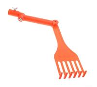for Gutter Rake Tool for Roof and Gutter Cleaning, Adjustable Head Mini Rake for Removing Leaves and Debris Safely from the Ground, Orange Plastic Garden Tool for Outdoor Use,a
