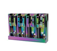 For Guy-ker 4 String High Mass Bass Bridge With Vintage CNC Machined Brass Saddles Tailpiece for Jazz Bass(RB)