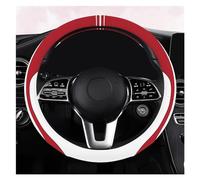 For GWM For WEY For Coffee 01 Car Auto Decoration Artificial Leather Anti-Slip Sweatproof Steering Wheel Cover Wheel Sleeve Protector(Red)