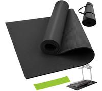 For Gym Home Fitness Treadmill Pad Exercise Equipment Mat NBR Floor Protector Hinsinc Black One Size
