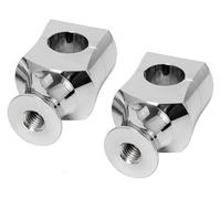 For H&arley For Dyna For Spo&rtster For 1 Pair Handlebar Risers Clamp For 22mm 25mm For Black Motorcycle Handle Bar Mounting Riser Clamp Mount Kit(22mm Chrome)