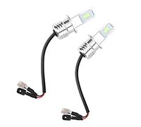for H3 Led - Replacement for Bax9S Led 8000K 2Pcs Car Fog Light Bulb 12-24V H3 80W 8000K 3200Lm Led Fog Light Bulb Lamp Ice Blue(Universal)