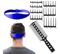 for Hair Clippers,Hair Clipper Guide Comb Guard Set - Barber Cutting Kit, Silicone Band Template, 7 Comb Teeth Accessories and Styling Tool